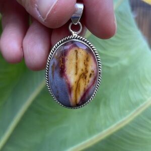 Jasper Pendant Set in 925 Silver